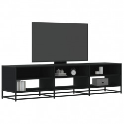 Szafka pod TV, czarna, 180x40x46 cm, materiał drewnopochodny