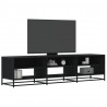 Szafka pod TV, czarna, 180x40x46 cm, materiał drewnopochodny