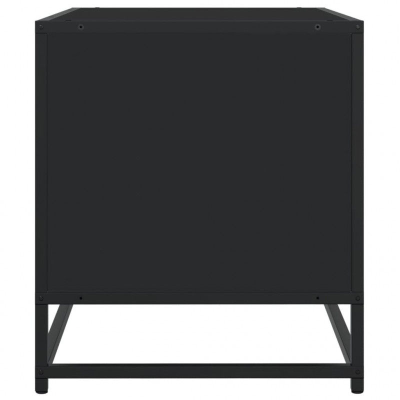 Szafka pod TV, czarna, 180x40x46 cm, materiał drewnopochodny