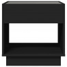 Stolik kawowy z LED Infinity, czarny, 50x50x50 cm