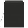 Ścienna szafka TV z LED, czarna, 100x31x35 cm