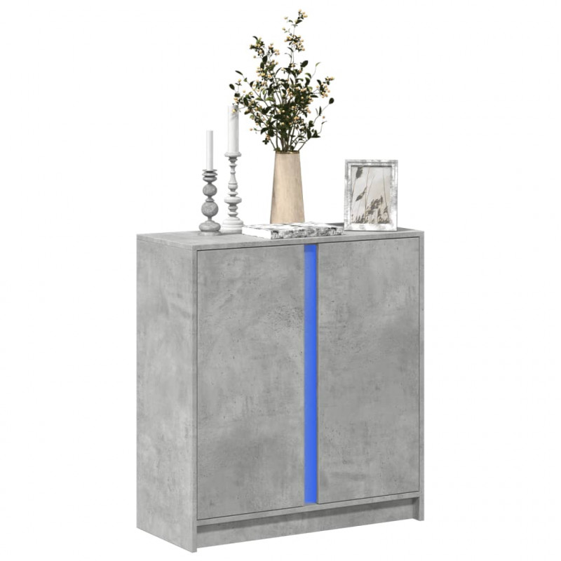 Szafka z LED, szarość betonu, 77x34x85 cm