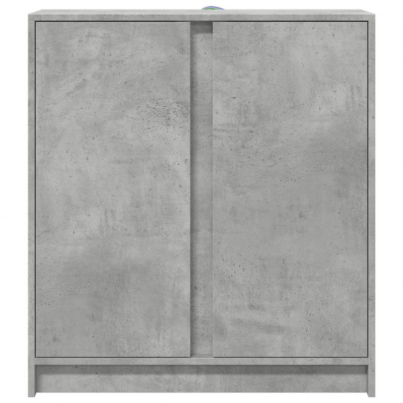 Szafka z LED, szarość betonu, 77x34x85 cm