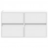 Ścienna szafka TV z LED, biała, 80x31x45 cm