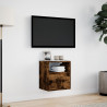 Ścienna szafka TV z LED, przydymiony dąb, 41x31x45 cm