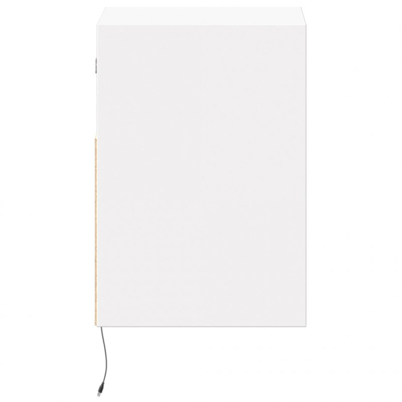 Ścienne szafki TV z LED, 2 szt., białe, 41x31x45 cm
