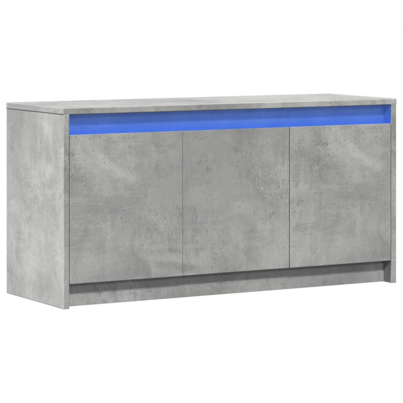 Szafka pod TV z LED, szarość betonu, 100x34x50 cm