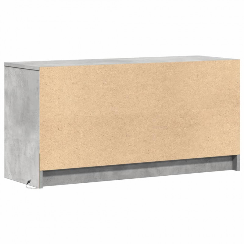 Szafka pod TV z LED, szarość betonu, 100x34x50 cm