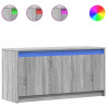 Szafka pod TV z LED, szary dąb sonoma, 100x34x50 cm