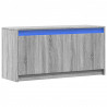 Szafka pod TV z LED, szary dąb sonoma, 100x34x50 cm