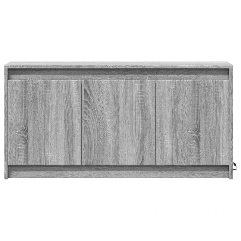 Szafka pod TV z LED, szary dąb sonoma, 100x34x50 cm