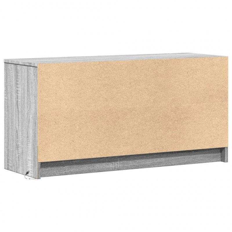Szafka pod TV z LED, szary dąb sonoma, 100x34x50 cm