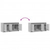 Szafka pod TV z LED, szary dąb sonoma, 100x34x50 cm