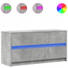 Szafka pod TV z LED, szarość betonu, 100x34x50 cm