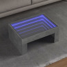 Stolik kawowy z LED Infinity, szarość betonu, 70x50x30 cm