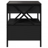 Stolik nocny z LED Infinity, czarny, 40x40x51 cm