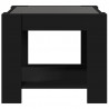 Stolik kawowy z LED, czarny, 53x53x45 cm