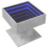 Stolik kawowy z LED, szarość betonu, 50x50x45 cm