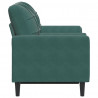 2-osobowa sofa z poduszkami, ciemnozielona, 120 cm, aksamit