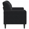 2-osobowa sofa z poduszkami, czarna, 140 cm, aksamit