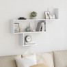 Półka ścienna, biała, 100x15x70 cm, materiał drewnopochodny