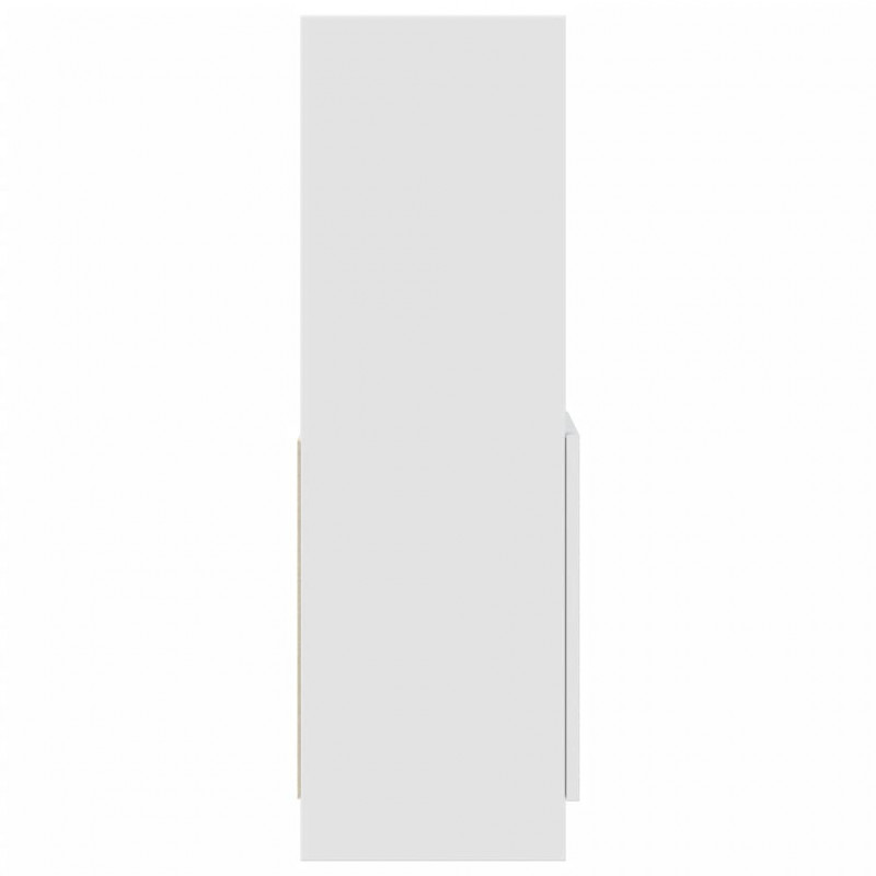 Wysoka szafka, biała, 92x33x100 cm, materiał drewnopochodny