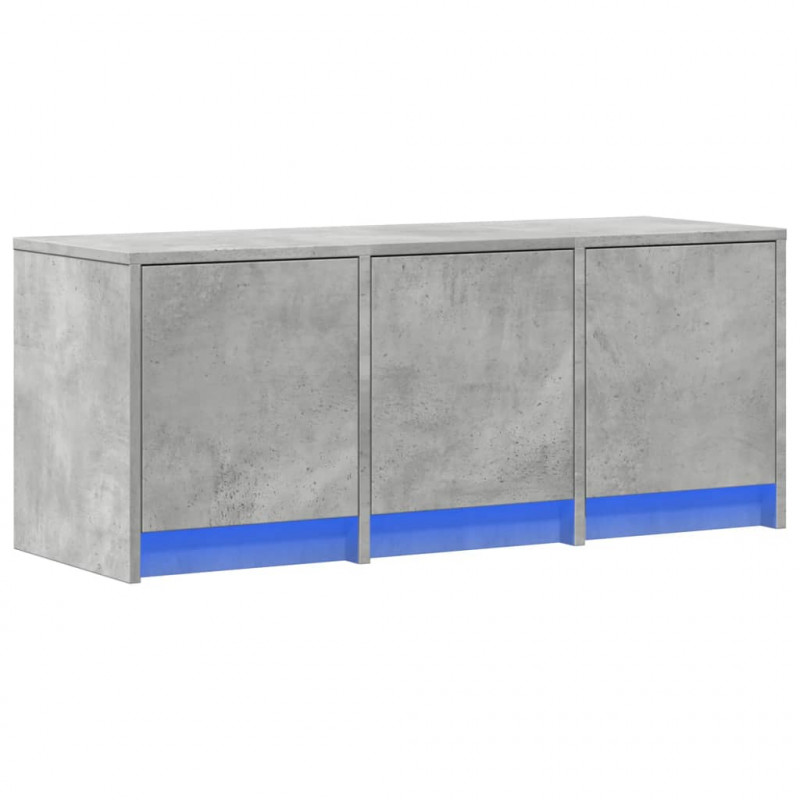 Szafka TV z LED, szarość betonu, 97x34x40 cm