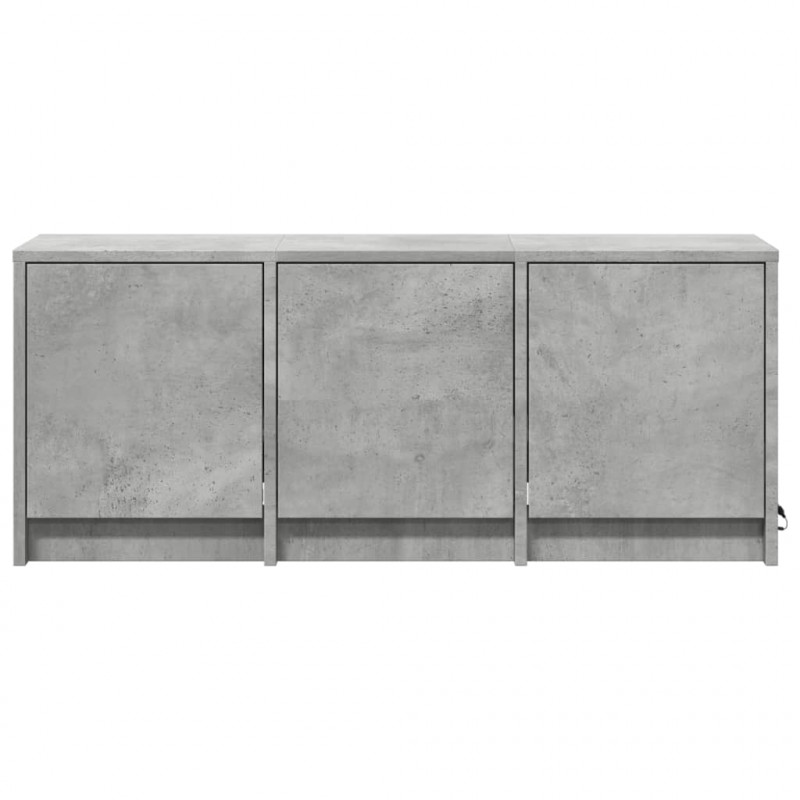 Szafka TV z LED, szarość betonu, 97x34x40 cm