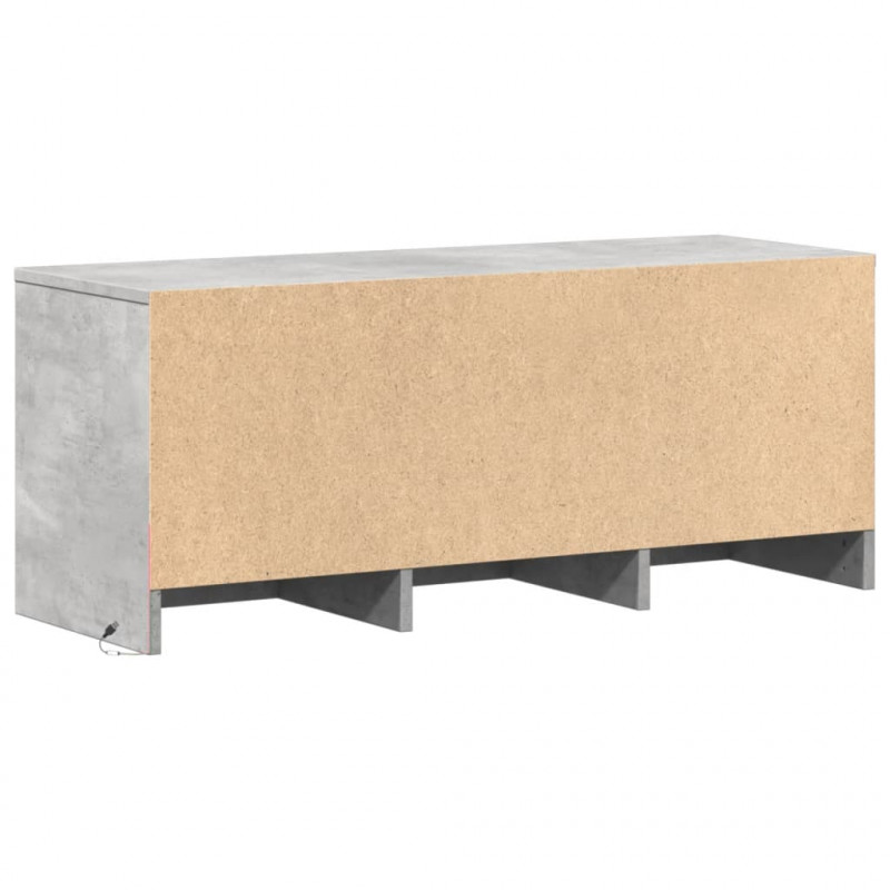 Szafka TV z LED, szarość betonu, 97x34x40 cm