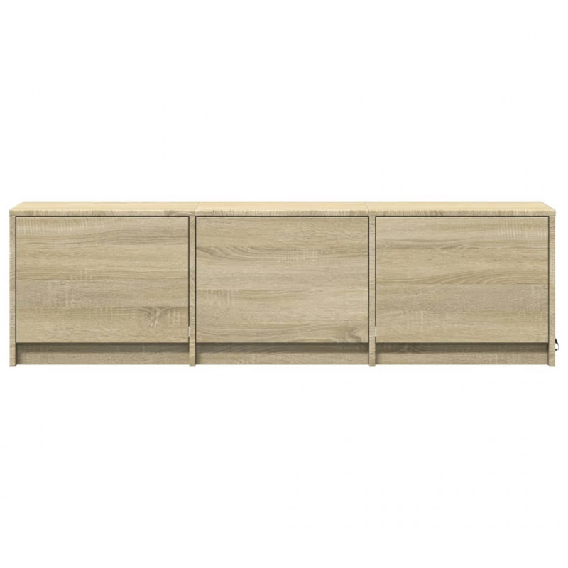 Szafka TV z LED, dąb sonoma, 140x34x40 cm