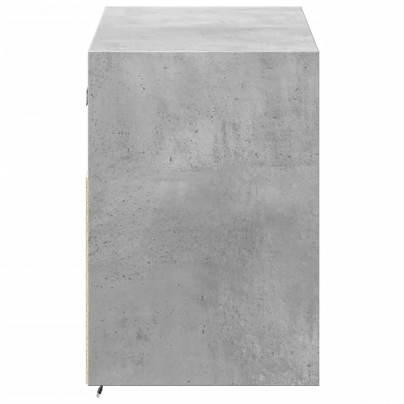 Ścienna szafka TV z LED, szarość betonu, 100x31x45 cm