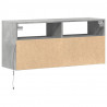 Ścienna szafka TV z LED, szarość betonu, 100x31x45 cm