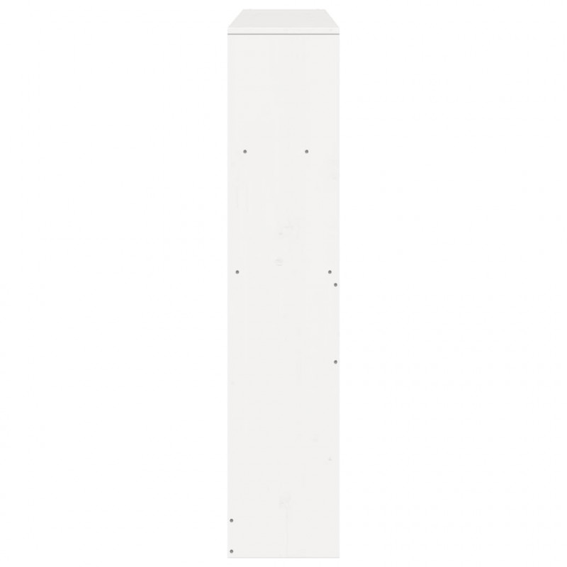 Wezgłowie do łóżka, z półkami, białe, 160 cm, drewno sosnowe