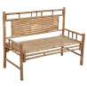 Ławka ogrodowa z poduszką, 120 cm, bambusowa