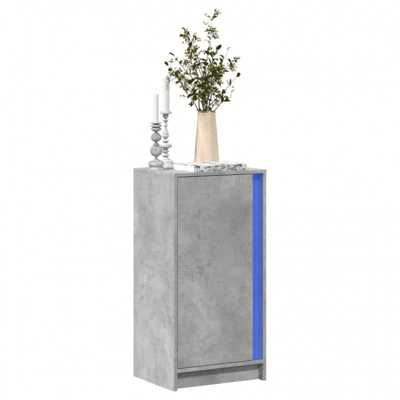 Szafka z LED, szarość betonu, 42,5x34x85 cm