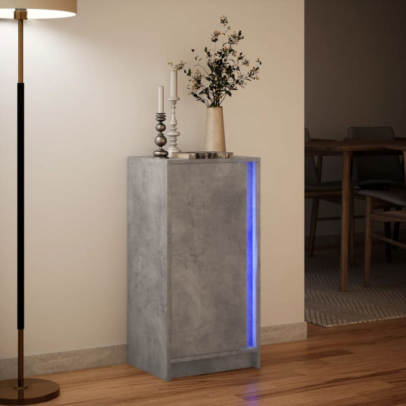 Szafka z LED, szarość betonu, 42,5x34x85 cm