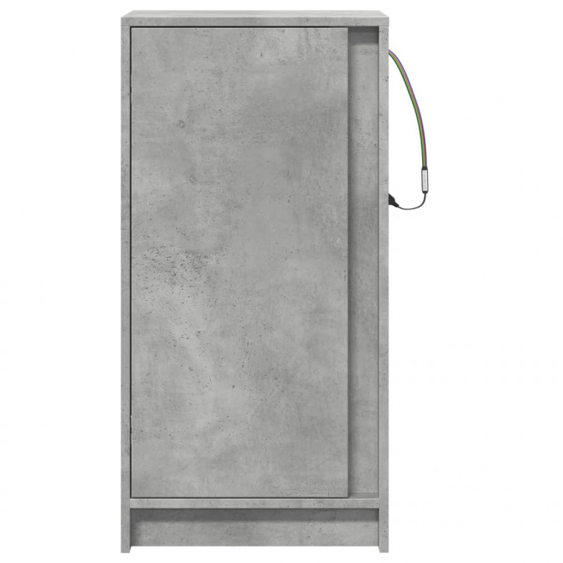 Szafka z LED, szarość betonu, 42,5x34x85 cm