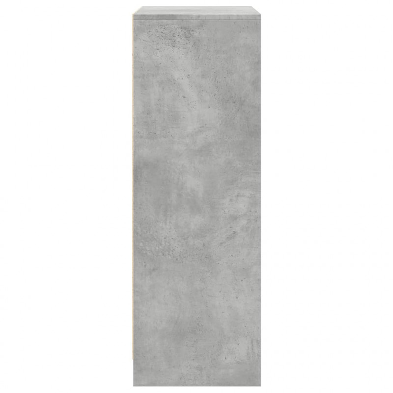 Szafka z LED, szarość betonu, 77x34x100 cm
