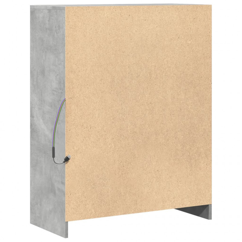 Szafka z LED, szarość betonu, 77x34x100 cm