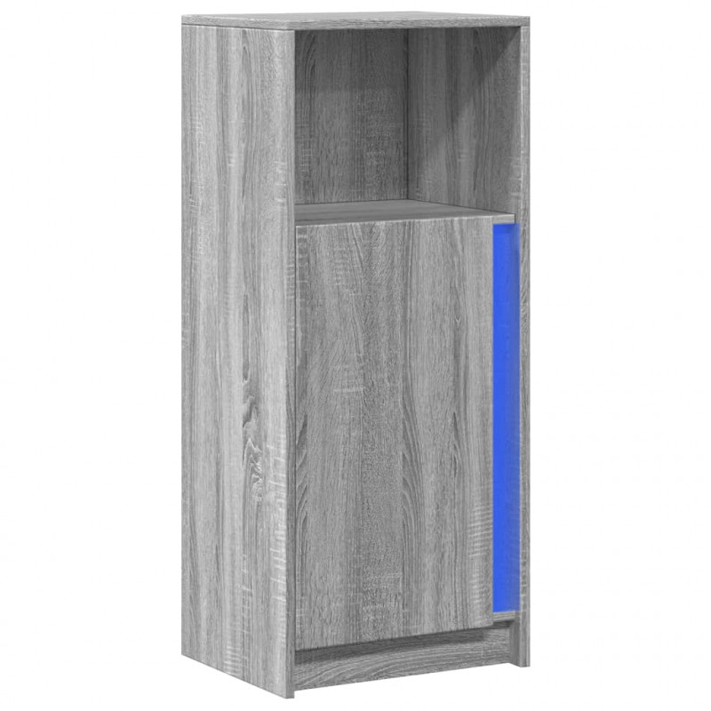 Szafka z LED, szary dąb sonoma, 42,5x34x100 cm