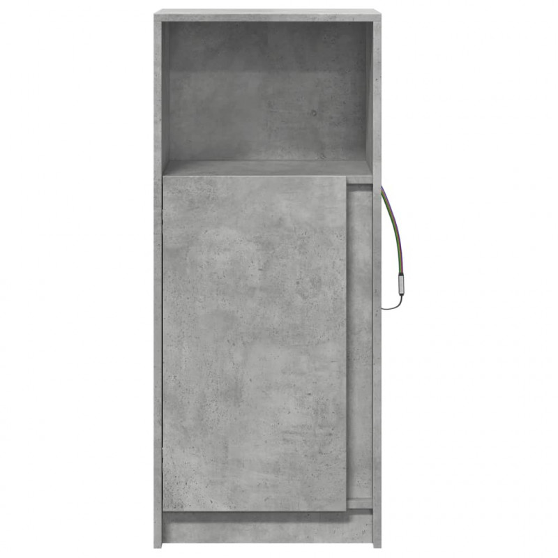 Szafka z LED, szarość betonu, 42,5x34x100 cm