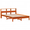 Łóżko z regałem, bez materaca, woskowy brąz, 120x190 cm, sosna