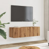 Ścienne szafki TV, 2 szt., dąb artisian, 100x30x30 cm