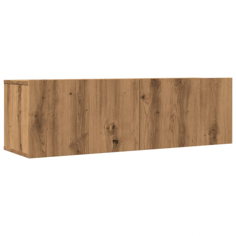 Ścienne szafki TV, 2 szt., dąb artisian, 100x30x30 cm