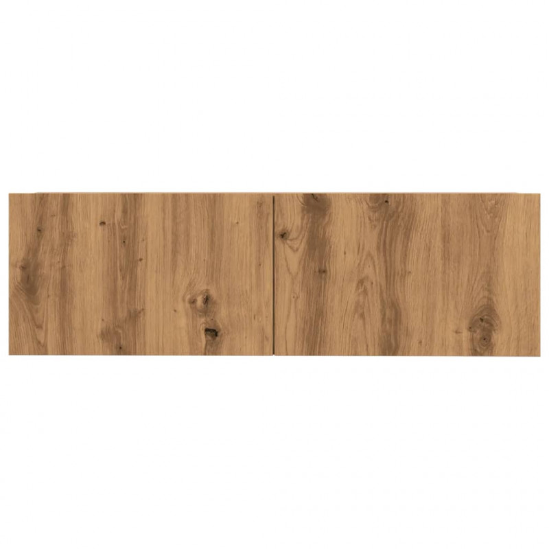 Ścienne szafki TV, 2 szt., dąb artisian, 100x30x30 cm