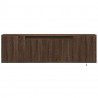 Ścienna szafka TV z LED, brązowy dąb, 135x31x39,5 cm