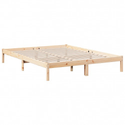 Dłuższe łóżko bez materaca, 140x210 cm, lite drewno sosnowe