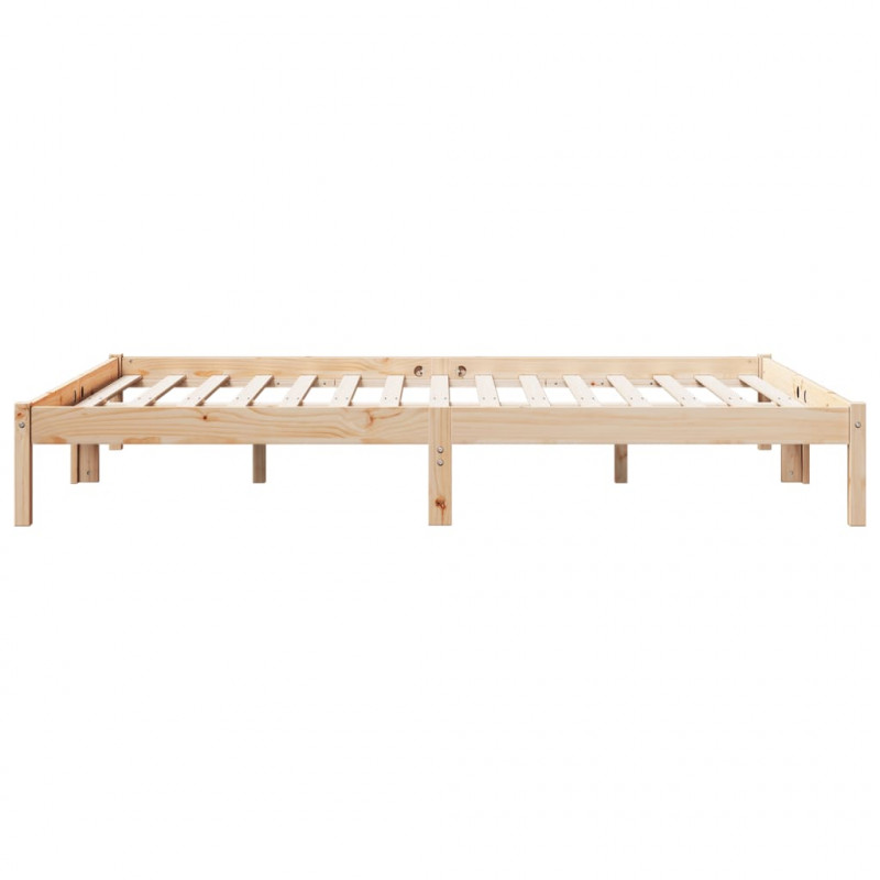 Dłuższe łóżko bez materaca, 140x210 cm, lite drewno sosnowe