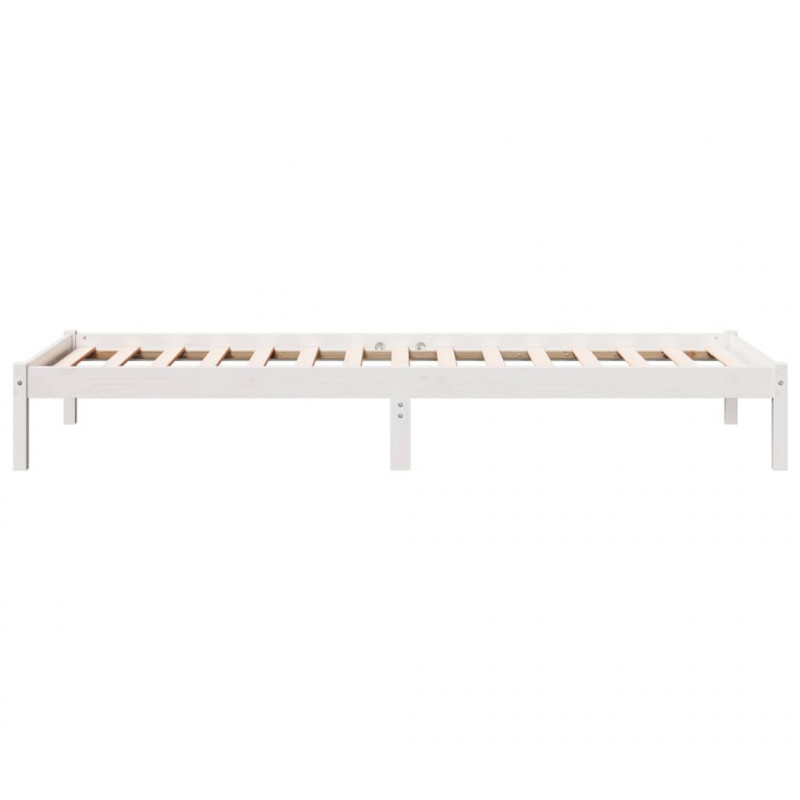 Dłuższe łóżko bez materaca, 100x220 cm, lite drewno sosnowe