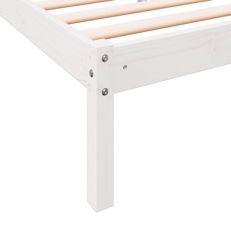 Dłuższe łóżko bez materaca, 100x220 cm, lite drewno sosnowe